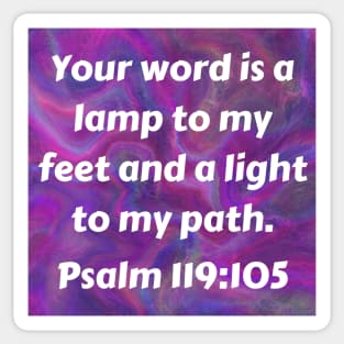 Bible Verse Psalm 119:105 Sticker